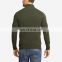 fashion turtle neck men's cashmere sweater with half zip