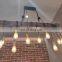 Industrial Wooden Rectangle Shape Pendant Light 8/10 Heads Decorative Hanging Lamp For Bar Home
