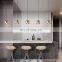 Antique Pendant Light Glass And Iron Mixed Pendant Light G9 LED Glass Pendant Light Gray