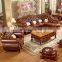 American Living Room Furniture Sofa Luxury Classical Leather Art 1 2 3 Seaters Sofa Sets