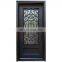 French single wrought iron entrance door design villa safety iron door glass