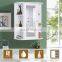 Single Door bathroom Mirror Cabinet 2 Tier Inner Shelves Wall Mounted Medicine Cabinet