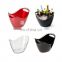 Customized High Quality Party Oval Ship Shape Wine Champagne Acrylic Plastic Beer Ice Bucket