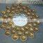 gold plated metal wall shiny mirror