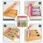 Food Storage Bag Holders Bamboo Ziplock Bag Storage Organizer for Kitchen Drawer