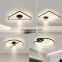 Fast Shipping Indoor Fashion Decoration Black Aluminum Living Room Contemporary LED Ceiling Light