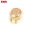 SNS PSV Series PT/NPT male thread flat head sintered brass air exhaust silencer pneumatic muffler filter for noise reducing