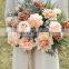 Gradient Color Flower Leaf With Stems Artificial Flowers Combo Box Set for DIY Wedding Bouquets Centerpieces Baby Shower Party