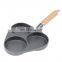 Cast Iron Kitchen 3-Cup Frying Egg Pan Multifunctional Breakfast Fryer Skillet Fryer Mold Cooking Pan Cookware