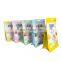 Custom standing zipper  eight side sealing food packaging bag for freeze-dried yellow peach strawberry yogurt cubes