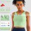 Fixed Cups Sports Fitness Back Stitched Seam Bras Women Custom Logo High Impact Gym Tops