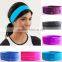 (Factory/low MOQ)2016 Hot sell women sports headband, Baby sweat elastic headband young girl cheap sports yoga beadbands