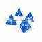 blue pearl custom 4 sided game dice with number embossed