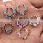 316L Surgical Steel Zircon fake septum / For Women Body Piercing Clip Hoop fake nose ring