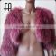 Factory direct wholesale lady's raccoon fur knitted jacket /raccoon fur knit coat