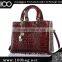 Red crocodile grain handbags designers brand bag for lady