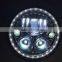 "Hot sale" 7 inch led auto headlight 55w high low led headlamp with halo angle eye for used car Jee-p Wrangler TJ Jk harley