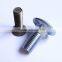 Carriage bolts with half thread
