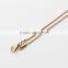 Low price 50cm rose gold color snake chain 316 stainless steel floating locket chain