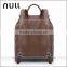 Black exquisite design strap leisure ways outdoor ladies hardware decroate leather backpack