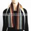 Stripe Pattern Knitted Acrylic Scarf