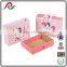 Stronger pink corrugated gift drawer box with handle