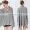 2015 New designs hign neck long sleeve irregular desigsn women casual muslim cotton winter women blouses