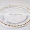 SAMYO 13'' Cheap Wholesale Wedding Gold Silver Glass Beaded Charger Plates