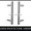 L shaped stainless steel pull handle for glass door