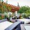 recycled backyard outside hollow composite wood decking wpc decking pergola carport
