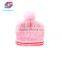 New Style Lovely Warm Knitted Winter Kids Pink Hat