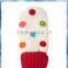 colorful spotty knit girls mitten with fleece lining