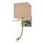 Square fabric wall mounted led bed lamp,Fabric wall mounted led bed lamp,Wall mounted led bed lamp WL1009