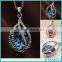 Amazon Ebay Hot Selling 925 Sterling Silver Brand Elements Crystal Necklace,Pave Austria Rhinestone Pendant Necklace