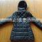 high quality womens winter cotton quilted thick long warm hooded jacket