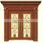 Modern House Front Door Design Double Tempered Glass Copp door