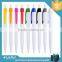 Bottom price most popular logo multi color plastic ballpoint pen