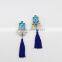 Crystal With Alloy Best Selling Tassel Khazana Earring Designs