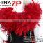 Leading Supplier CHINAZP Good Quality 150 Gram Weight Dyed Red Turkey Chandelle Feathers Boas