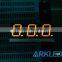 SMD 0.8 inch three digit Seven segment led display with multi color
