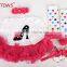 4PCs per Set Infant Lace Romper Red Blue Baby Girls Long Sleeves Tutu Dress Headband Shoes for 0-12months