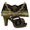 Classical black italian shoes and bag matching set