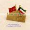 Newest Cheap Custom Die Cast Metal Badge For UAE National Day Gift Items Ribbon Lapel Pin With Magnet