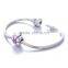 D102 S925 sterling silver jewelry charm,flower charm beads for bracelet
