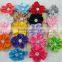 18colors Ribbon Hair Flower with 4.5cm Lined Alligator Hair Clips Girls Hair Clips Hair Accessories IN STOCK