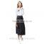 Women Pencil Medium Length Skirt with Slit on Both Side