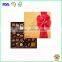Custom logo Chocolate cardboard box with Silk ribbon