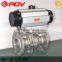 Flanged stainless steel pneumatic ball valve