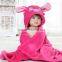 Cute Pink stitch Flannel Baby Hoodie Blanket