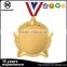 high quality whole custom polished die casting embossed iron brass zinc alloy gold plated blank medal with ribbon